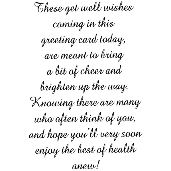 Get Well Wishes/Cling